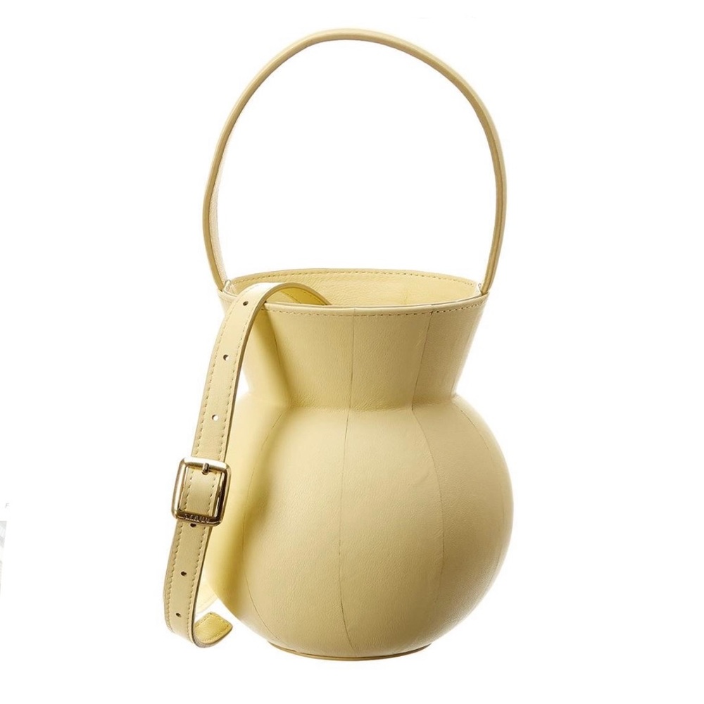 STAUD Keaton Bag in Yellow Leather W/ Tags & Dust Cover